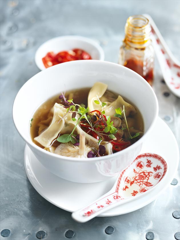 Mushroom Dumplings With Ginger And Shiitake Broth | Donna Hay