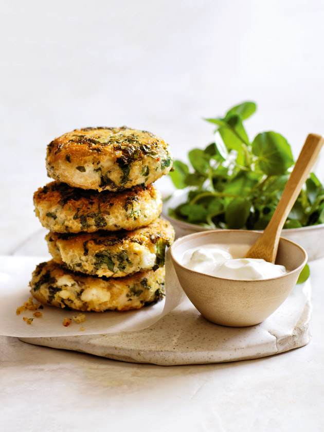 quinoa, chicken and kale fritters