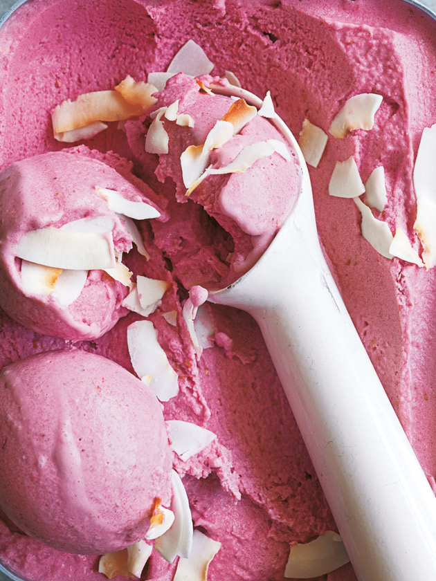 Raspberry And Lime Ice Cream Donna Hay