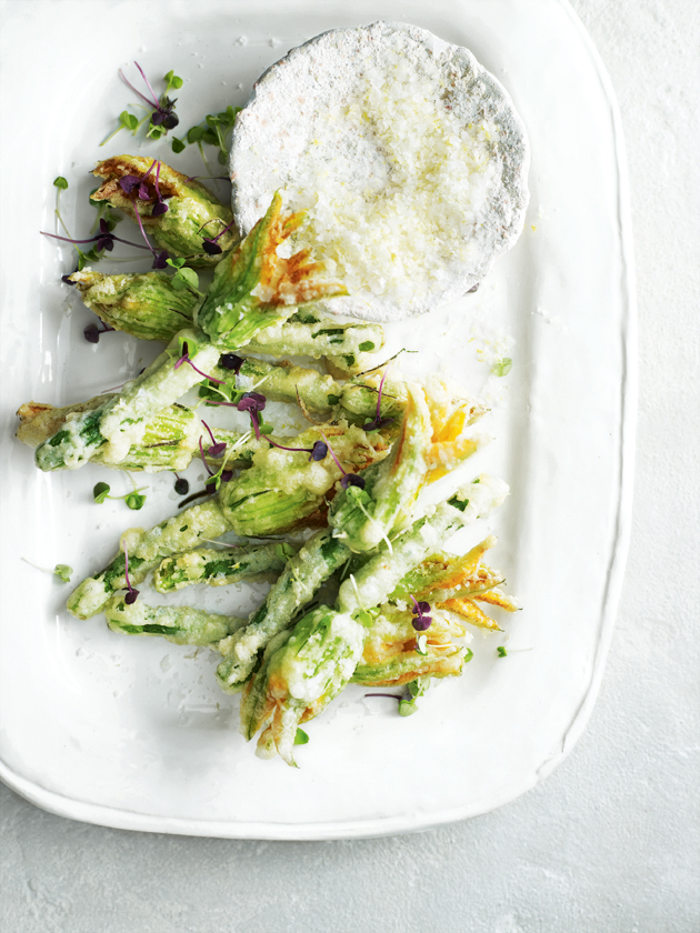 Ricotta Stuffed Zucchini Flowers | Donna Hay