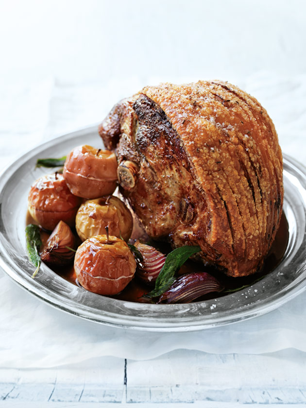 Sage And Fennel Roasted Pork With Cider Apples | Donna Hay