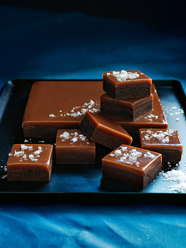 Salted Caramel Brownie Squares Donna Hay