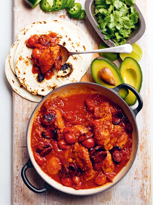 Simple Chicken And Chorizo Ragu | Donna Hay