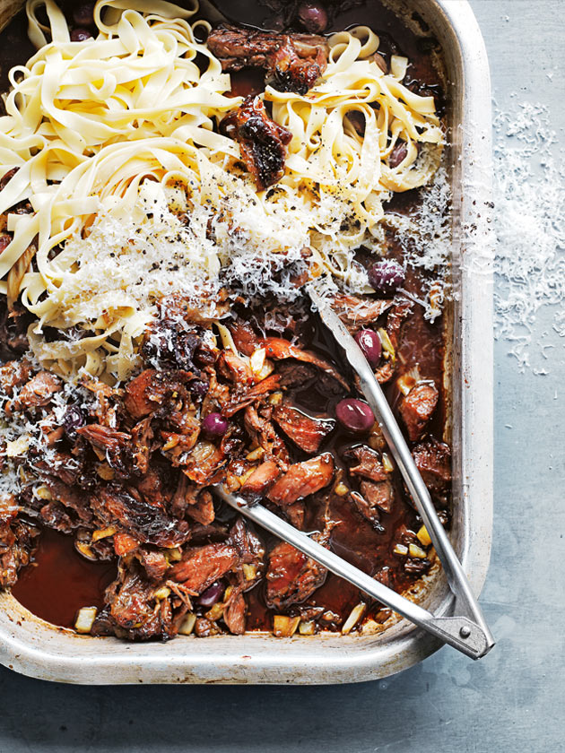 Slow Cooked Maple Lamb Pasta With Fennel And Olives Donna Hay