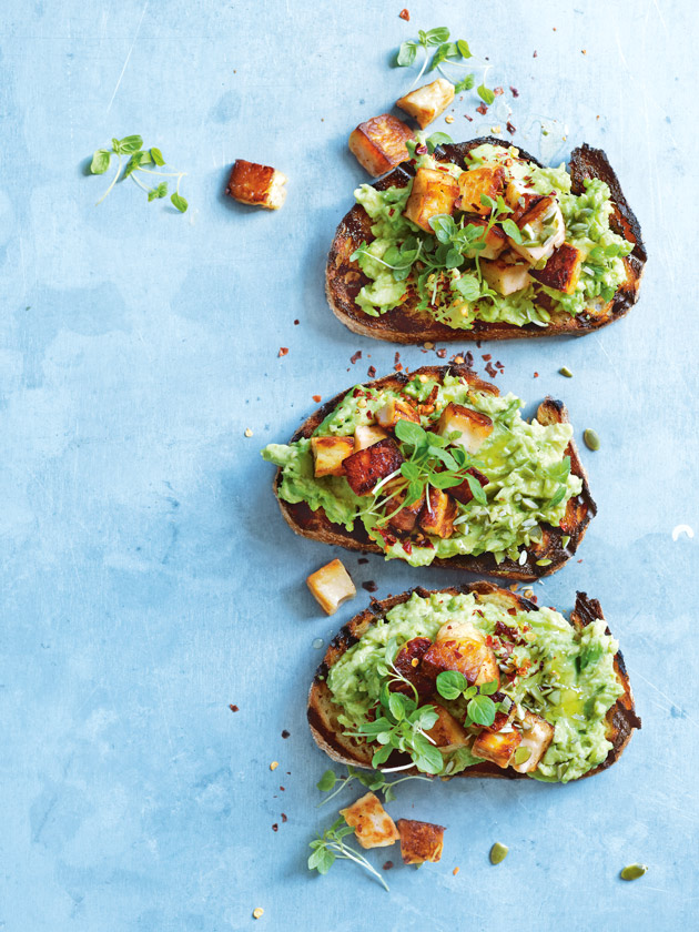 Smashed Avo On Toast With Fried Haloumi Recipe