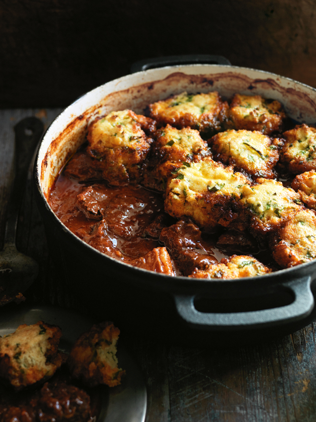 Smoky Chilli Braised Beef With Cornbread Dumplings | Donna Hay