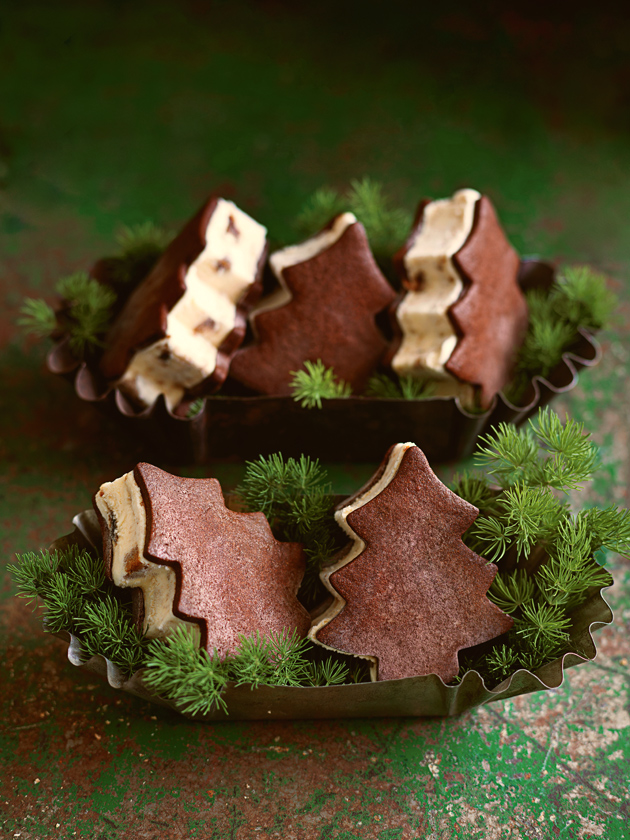 Spiced Chocolate And Christmas Pudding Ice Cream Sandwiches Donna Hay