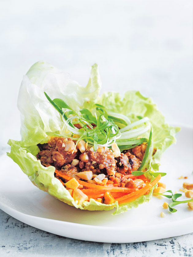 Spicy Tempeh Lettuce Cups With Pickled Carrot And Cucumber | Donna Hay