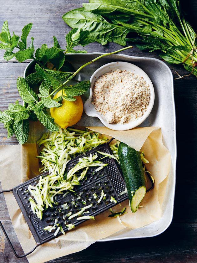 spinach and zucchini fritters