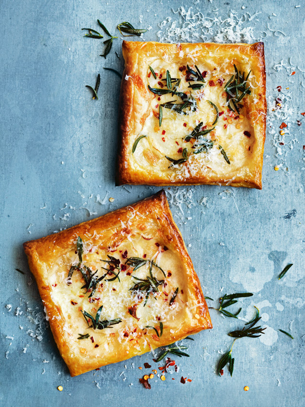 Three Cheese Potato And Rosemary Tarts Donna Hay