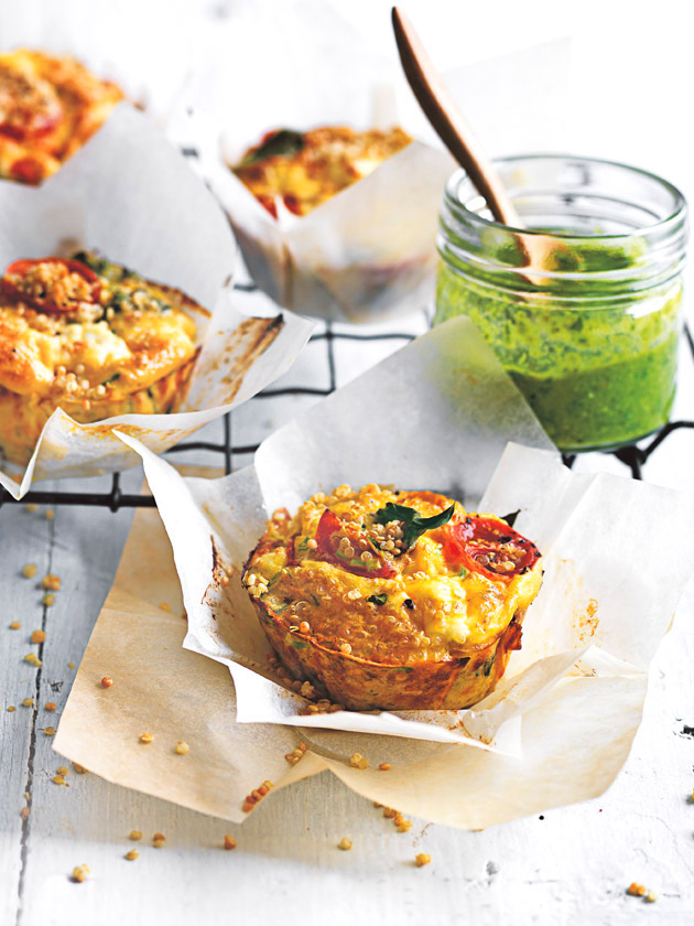 Tomato Basil And Ricotta Frittata Muffins Donna Hay