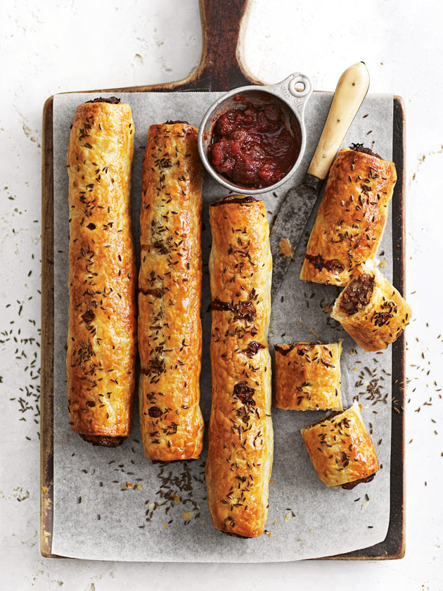 Pork Quince Paste And Smoked Almond Sausage Rolls | Donna Hay
