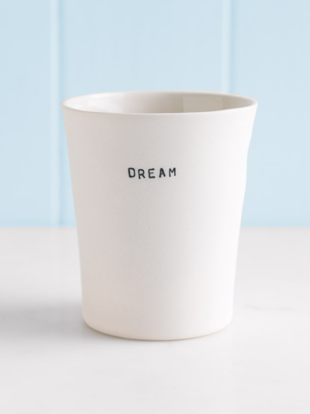 handmade thumbprint cup - dream handmade thumbprint cup - dream