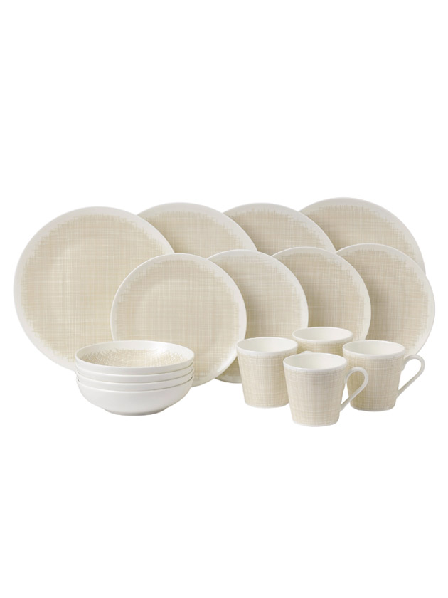 linen 16-piece dinner set – mink linen 16-piece dinner set – mink