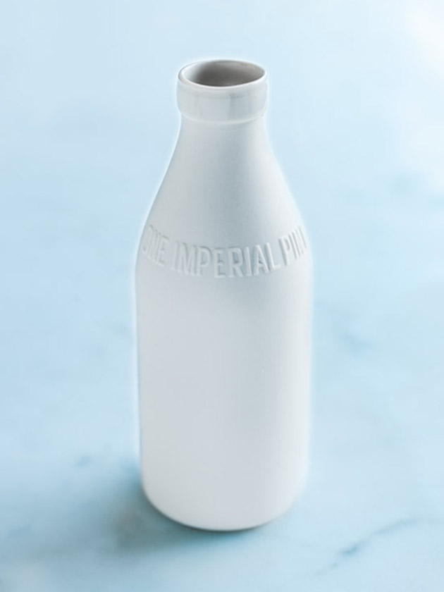 large porcelain milk bottle – white large porcelain milk bottle – white