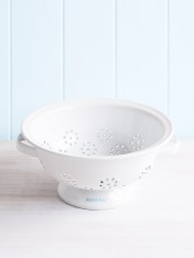 Enamel Colander white