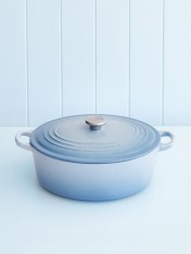 Le Creuset 29cm oval casserole in coastal blue