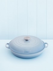 Le Creuset 30cm shallow casserole in coastal blue