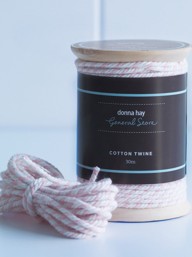 cotton twine – pink and white cotton twine – pink and white