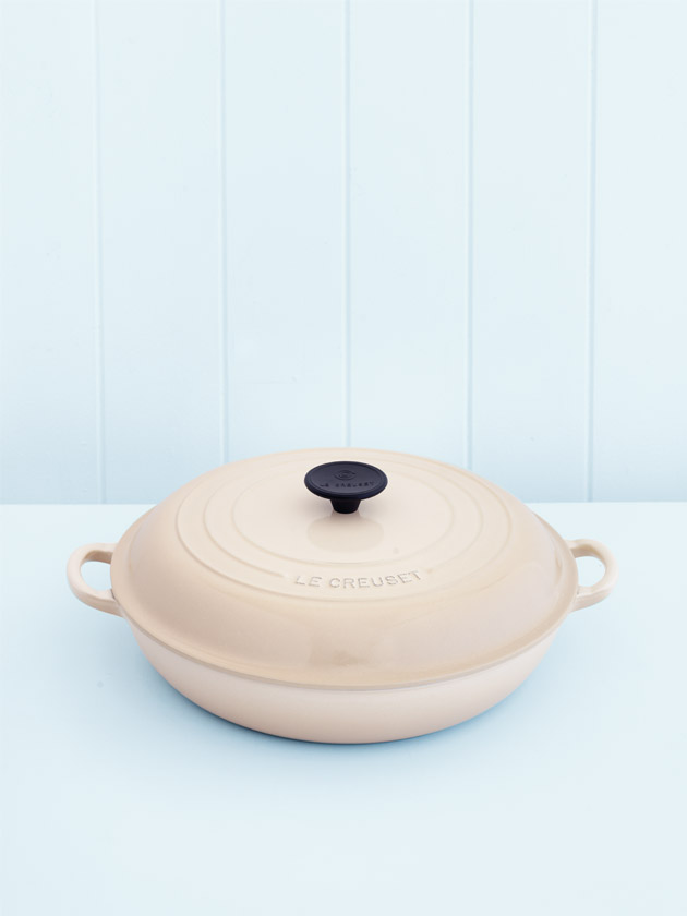 Le Creuset 30cm shallow casserole in dune Le Creuset 30cm shallow casserole in dune