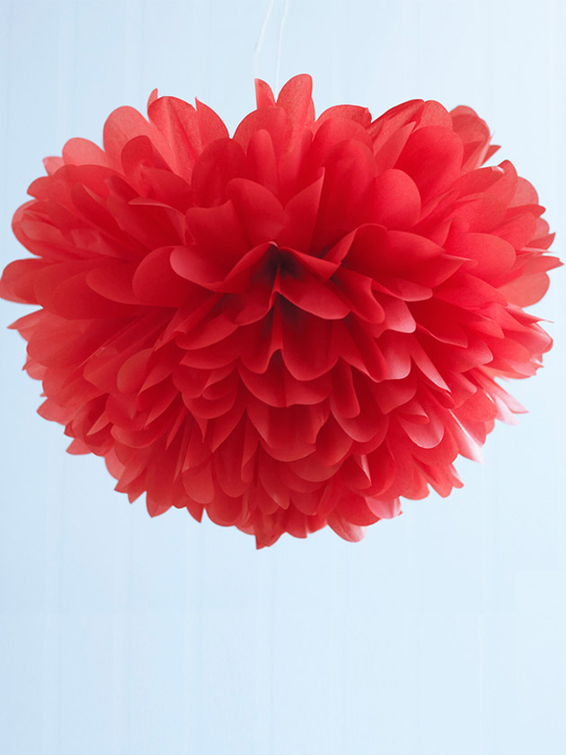 pom poms tissue medium – red pom poms tissue medium – red