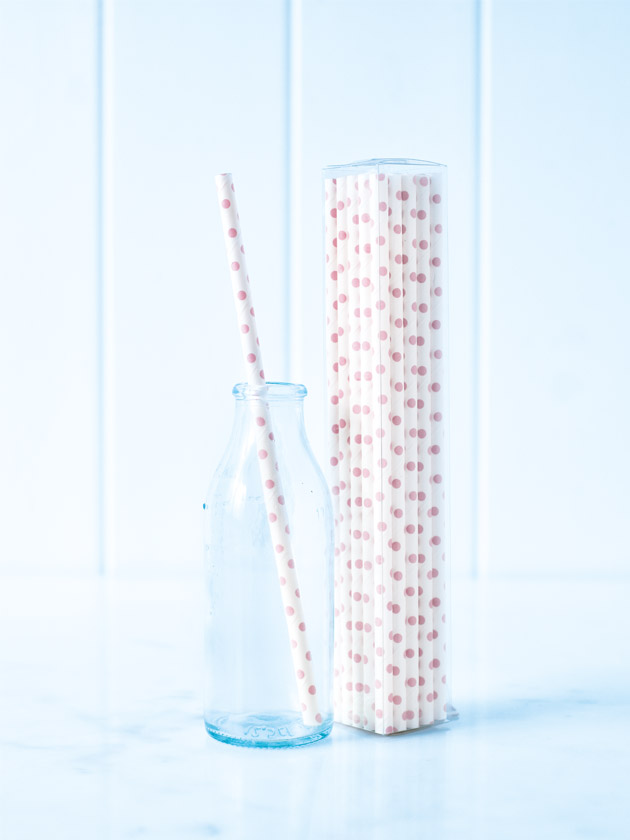 paper straws – polka dot pink - pack of 25 paper straws – polka dot pink - pack of 25