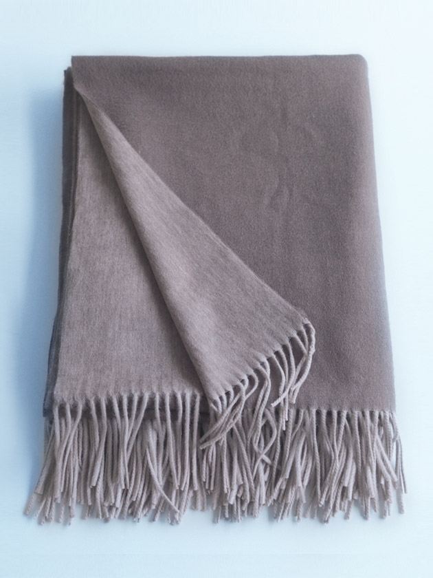 wool and cashmere throw - mink stone wool and cashmere throw - mink stone