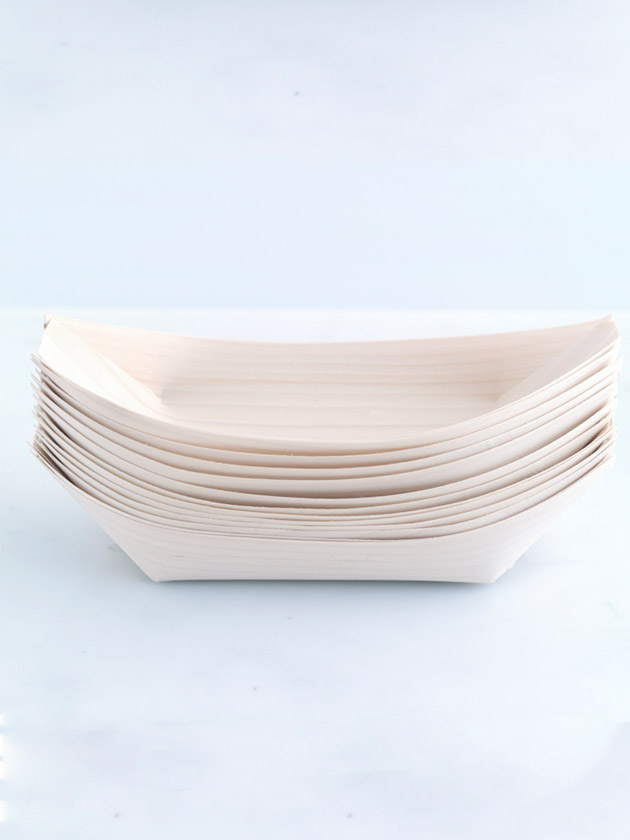 wooden boat dish – large wooden boat dish – large