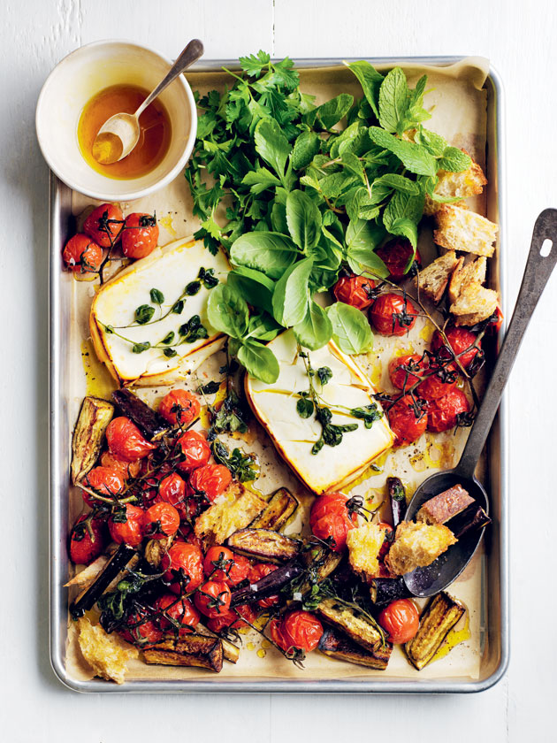 EASY WEEKNIGHTS BAKED TOMATO EGGPLANT SALAD