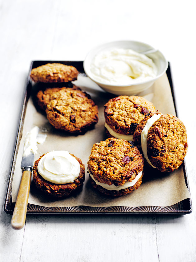 CROWD PLEASER CARROT CAKE COOKIES WITH CREAM CHEESE FROSTING