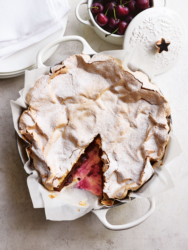 IMPRESSIVE DESSERTS CHOCOLATE AND CHERRY MERINGUE CAKE