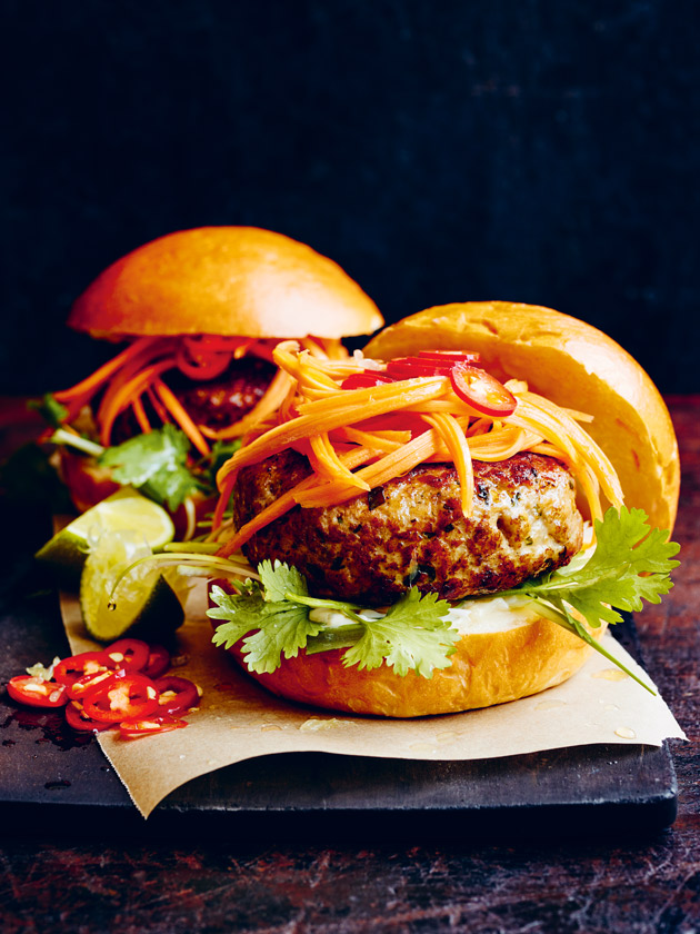 CROWD FAVOURITE LEMONGRASS PORK BURGER
