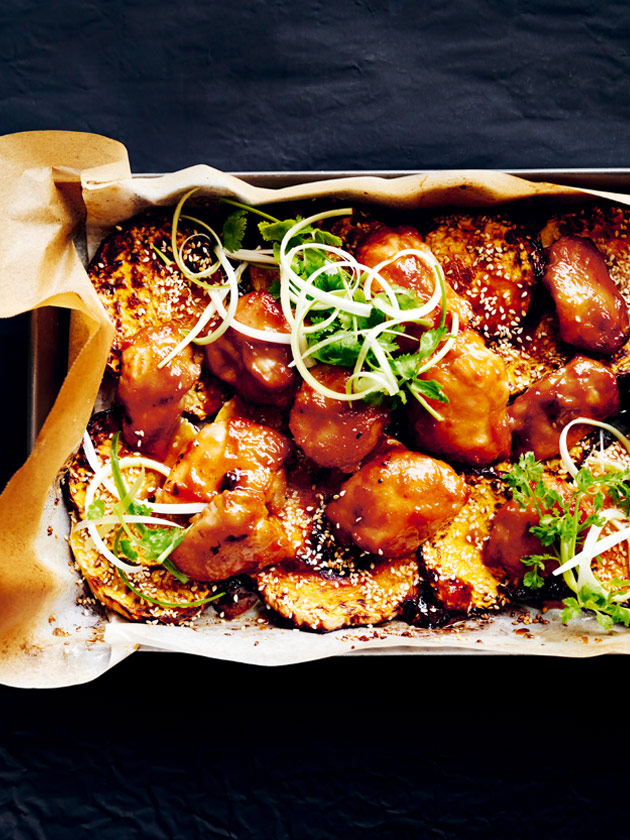 FROM EVERYDAY FRESH STICKY MISO CHICKEN ROASTED ON SESAME PUMPKIN