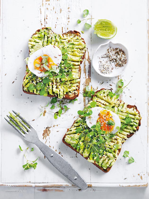 BRUNCH VIBES SMASHED AVOCADO TOAST WITH SOFT-BOILED EGG