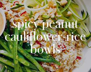 spicy peanut cauliflower-rice bowls video